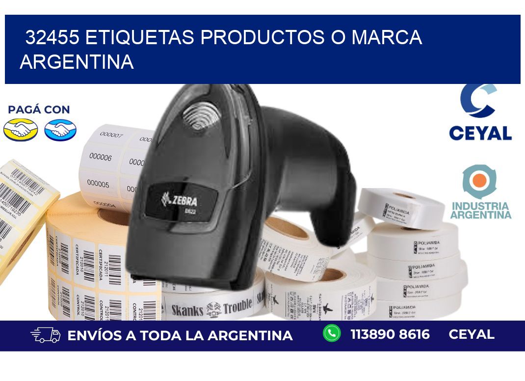 32455 ETIQUETAS PRODUCTOS O MARCA ARGENTINA
