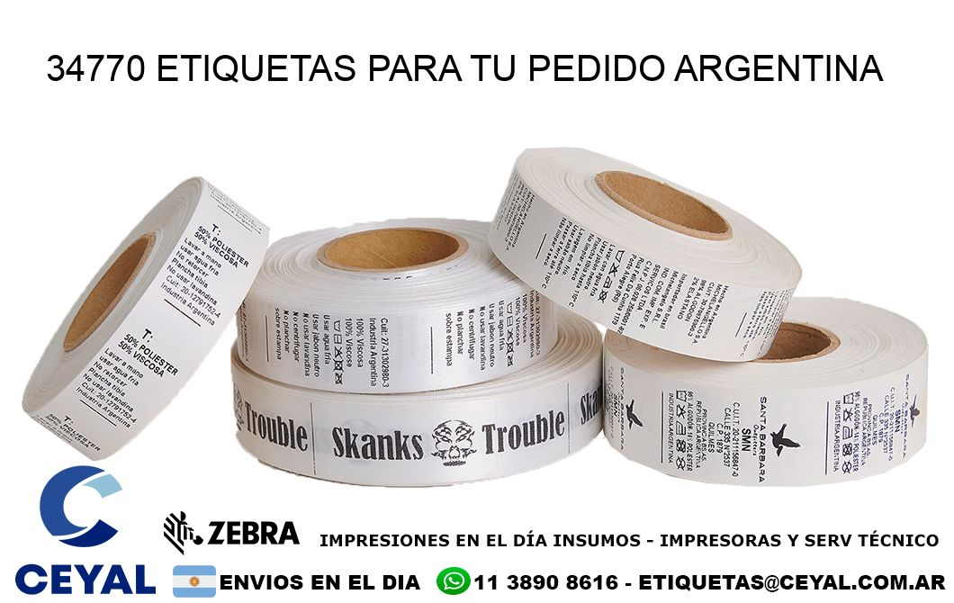 34770 ETIQUETAS PARA TU PEDIDO ARGENTINA