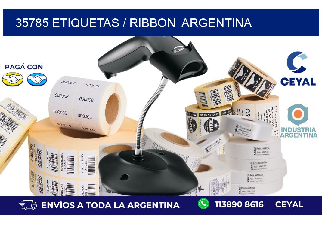 35785 ETIQUETAS / RIBBON  ARGENTINA