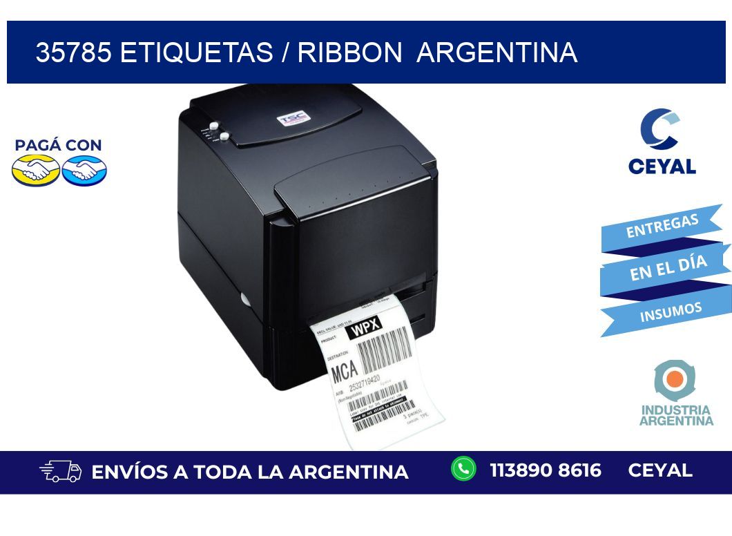 35785 ETIQUETAS / RIBBON  ARGENTINA