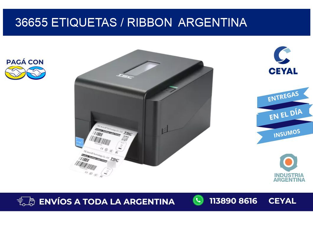 36655 ETIQUETAS / RIBBON  ARGENTINA