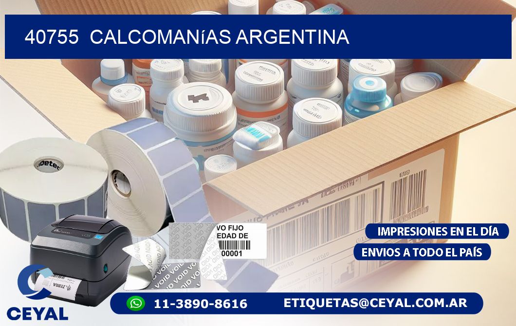 40755  Calcomanías Argentina