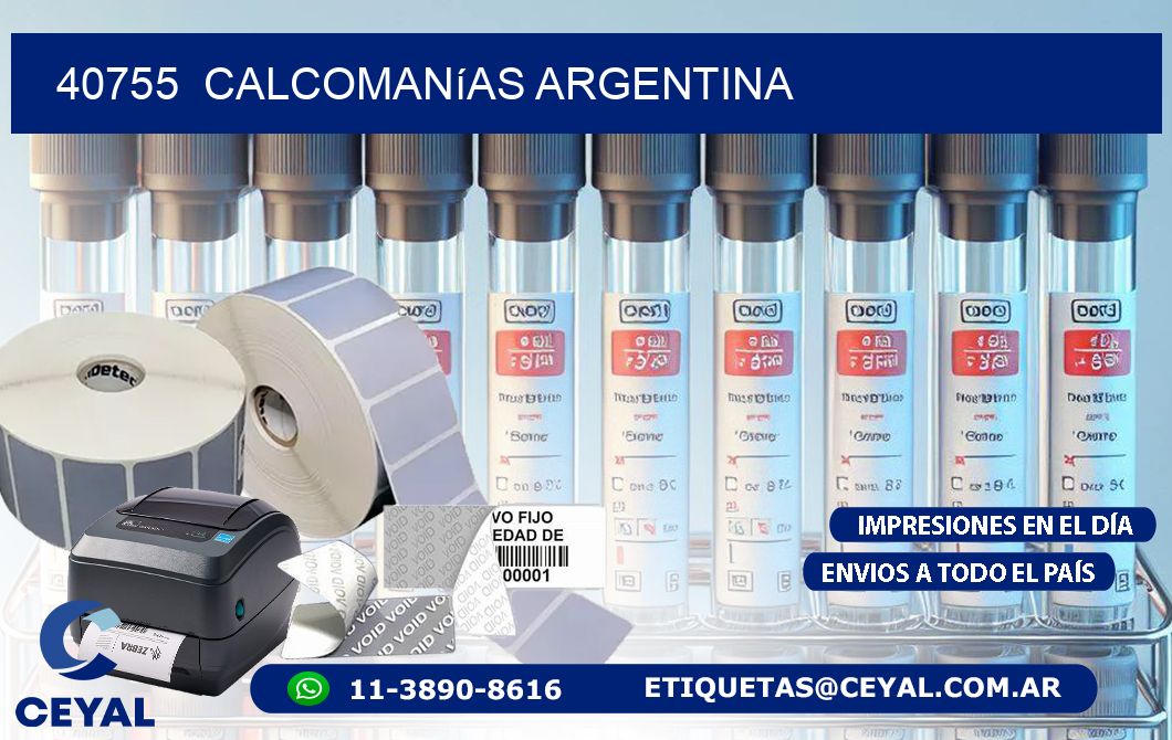 40755  Calcomanías Argentina