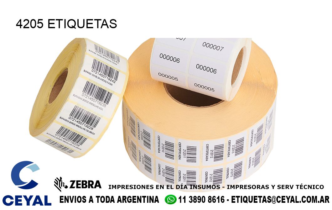 4205 ETIQUETAS