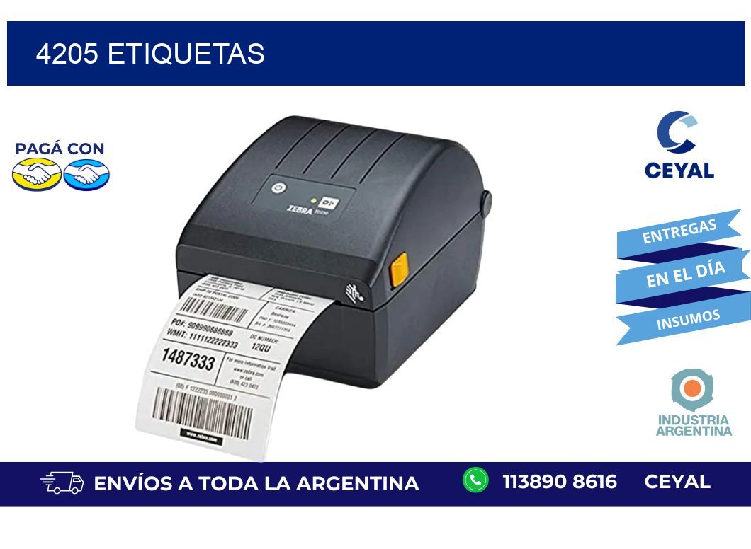 4205 ETIQUETAS