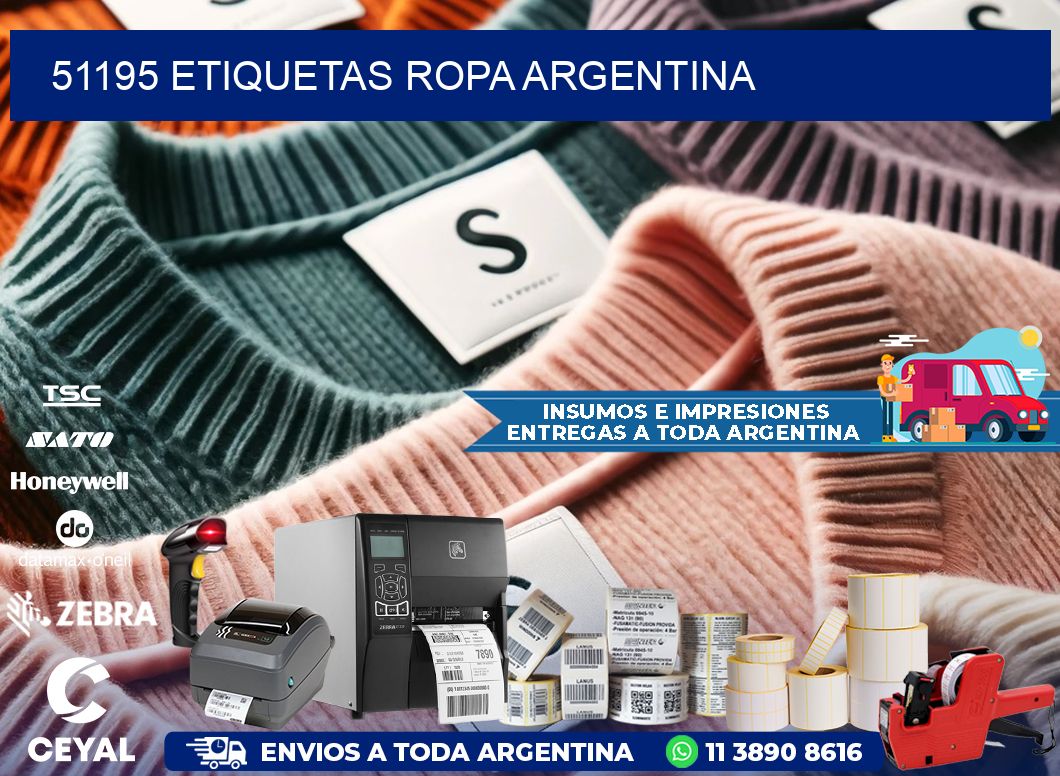51195 ETIQUETAS ROPA ARGENTINA