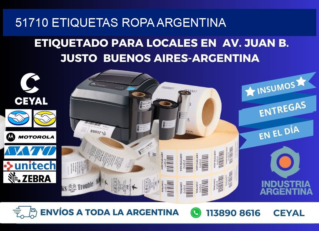 51710 ETIQUETAS ROPA ARGENTINA