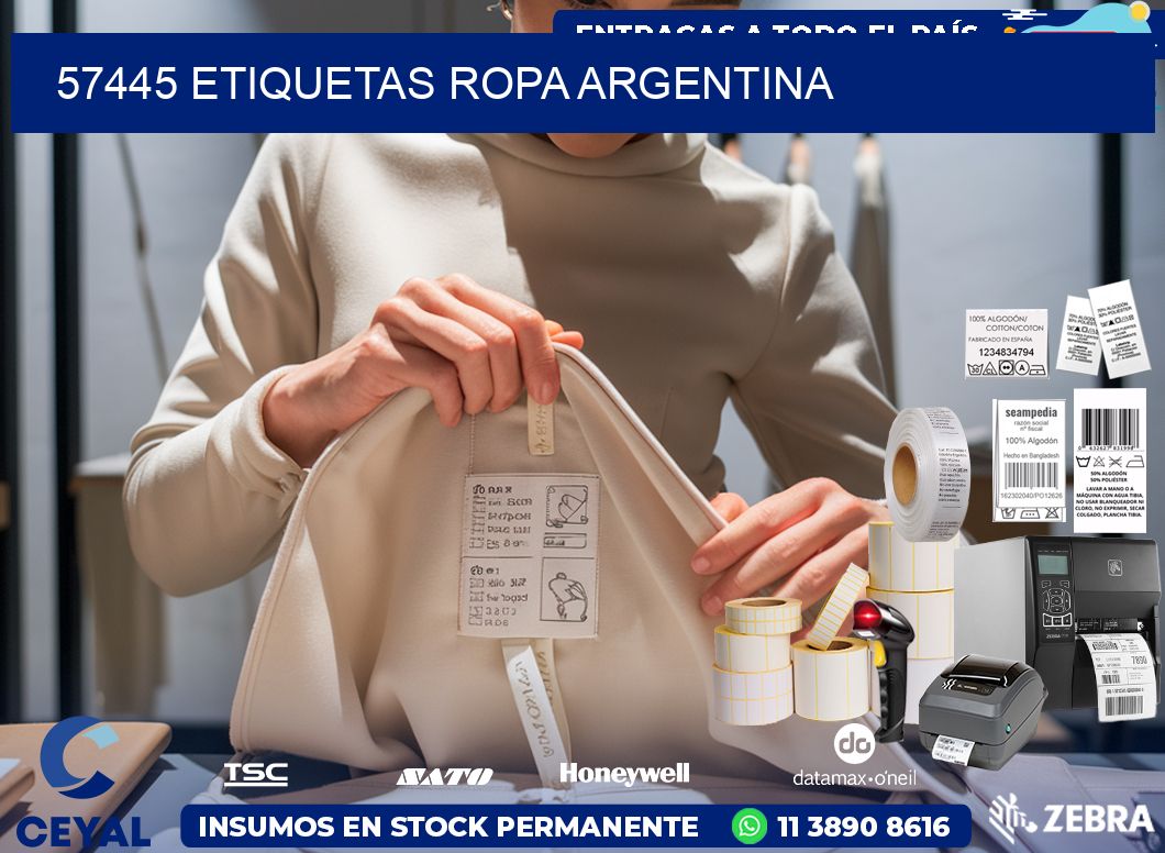 57445 ETIQUETAS ROPA ARGENTINA