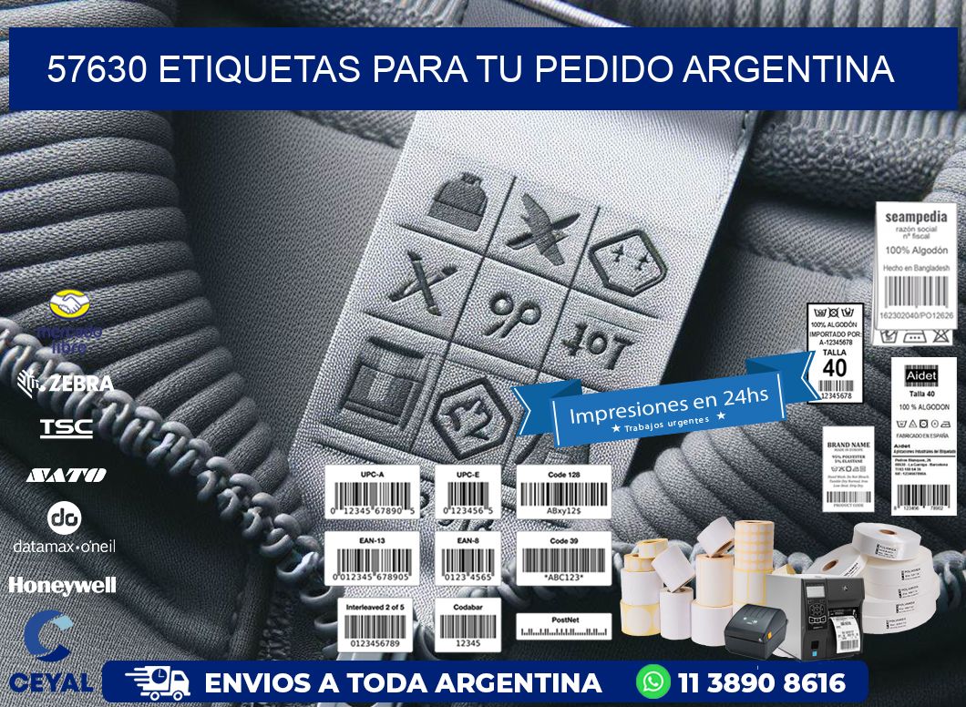57630 ETIQUETAS PARA TU PEDIDO ARGENTINA