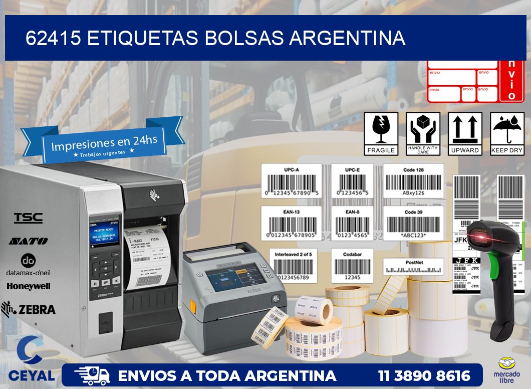 62415 ETIQUETAS BOLSAS ARGENTINA