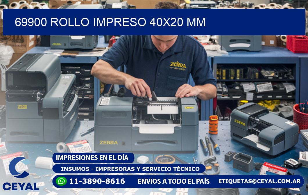 69900 ROLLO IMPRESO 40x20 mm