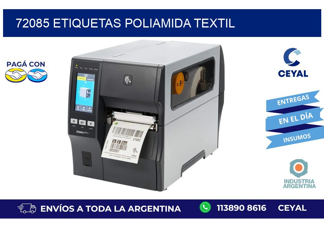 72085 ETIQUETAS POLIAMIDA TEXTIL