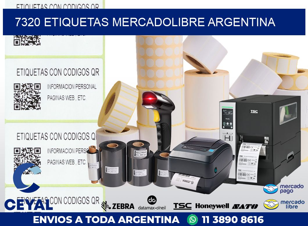 7320 ETIQUETAS MERCADOLIBRE ARGENTINA