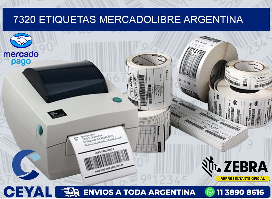 7320 ETIQUETAS MERCADOLIBRE ARGENTINA