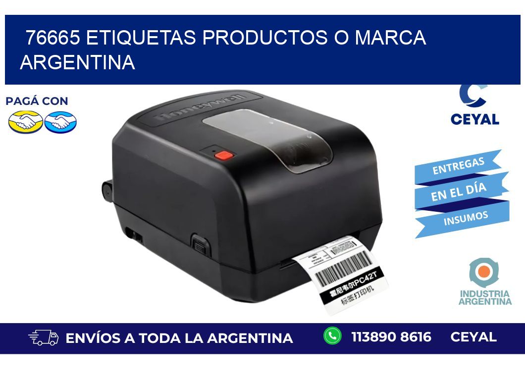76665 ETIQUETAS PRODUCTOS O MARCA ARGENTINA
