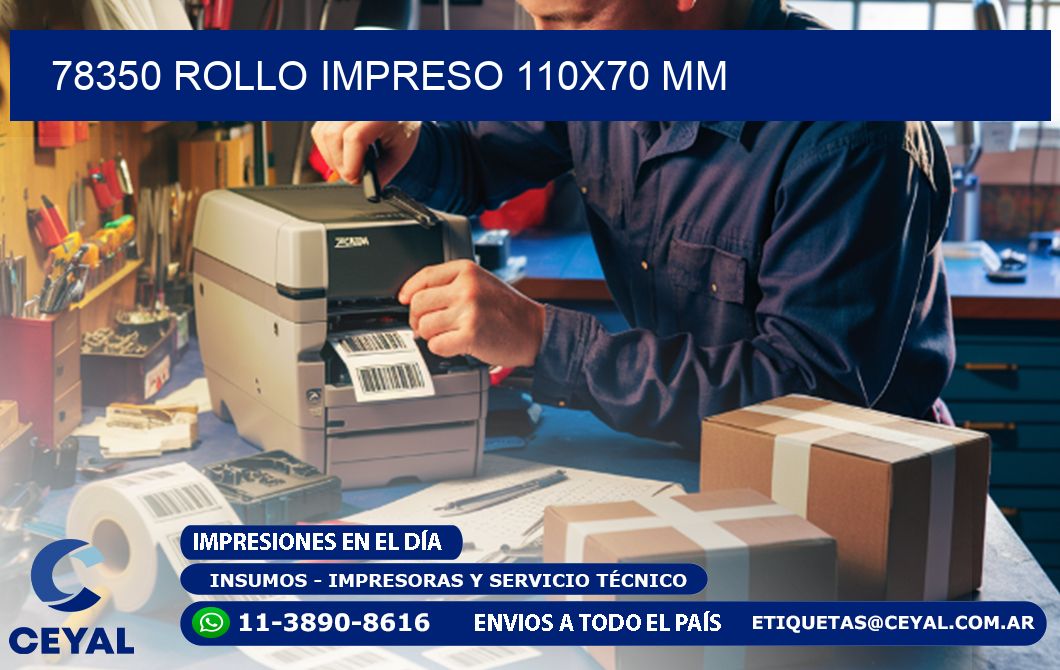 78350 ROLLO IMPRESO 110x70 mm