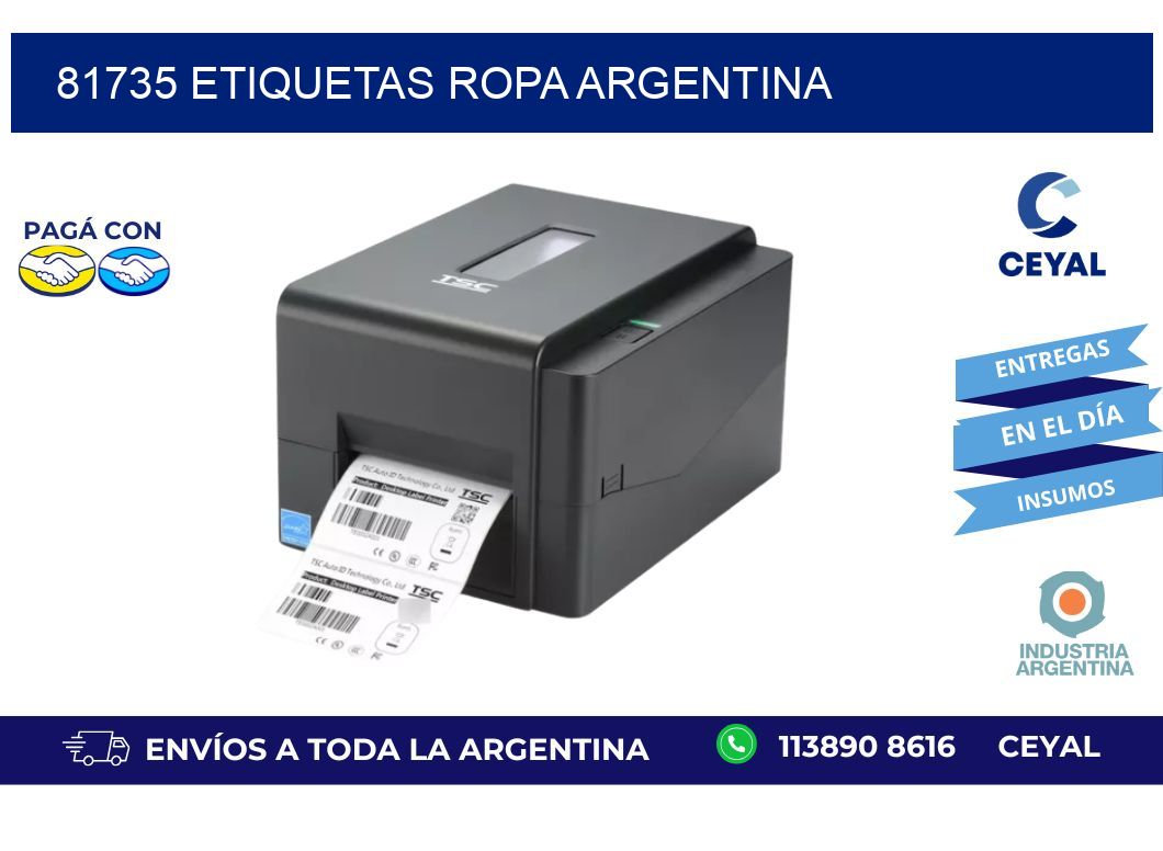 81735 ETIQUETAS ROPA ARGENTINA