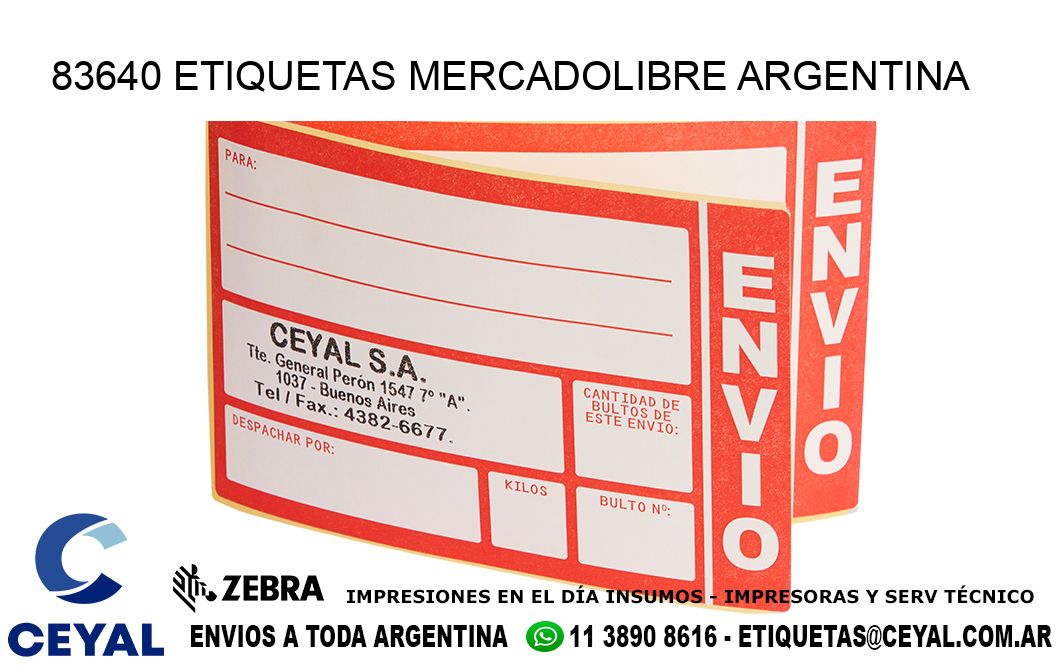 83640 ETIQUETAS MERCADOLIBRE ARGENTINA
