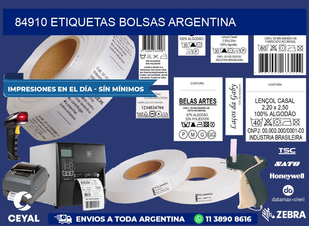 84910 ETIQUETAS BOLSAS ARGENTINA