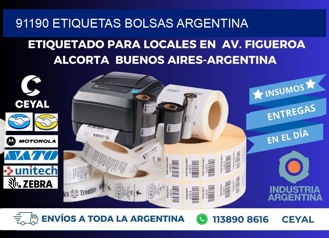 91190 ETIQUETAS BOLSAS ARGENTINA