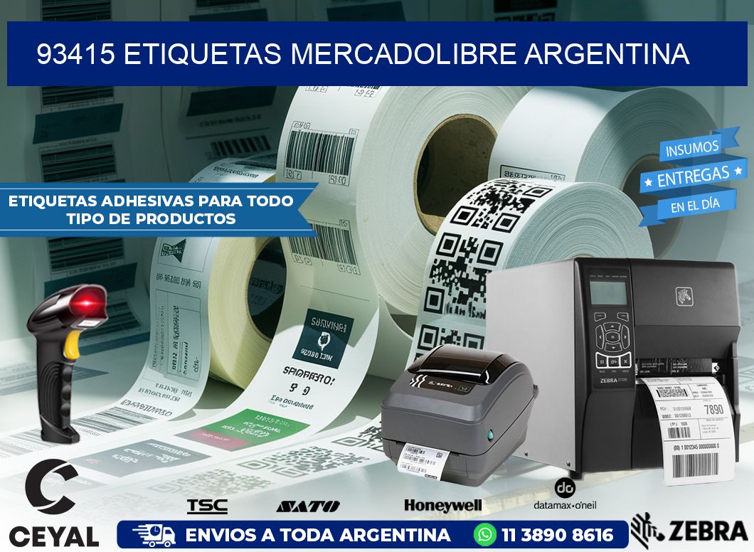 93415 ETIQUETAS MERCADOLIBRE ARGENTINA