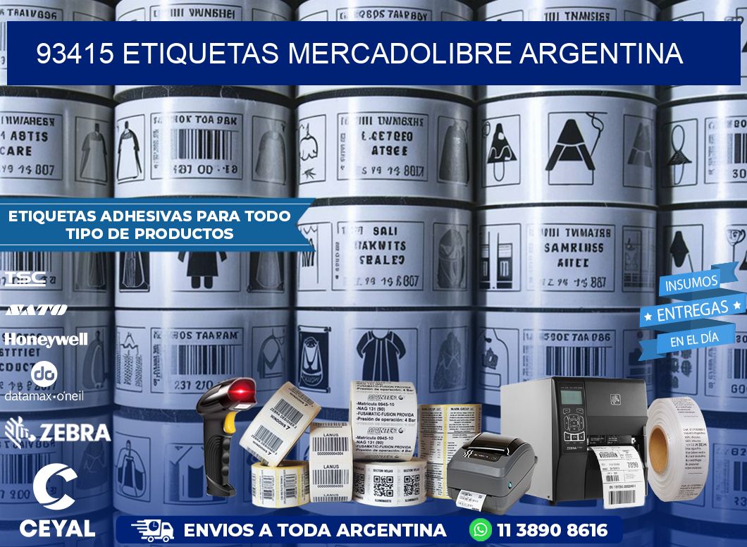93415 ETIQUETAS MERCADOLIBRE ARGENTINA
