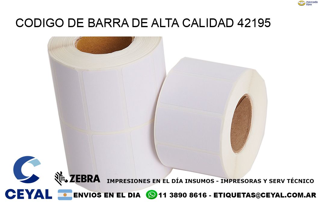 CODIGO DE BARRA DE ALTA CALIDAD 42195