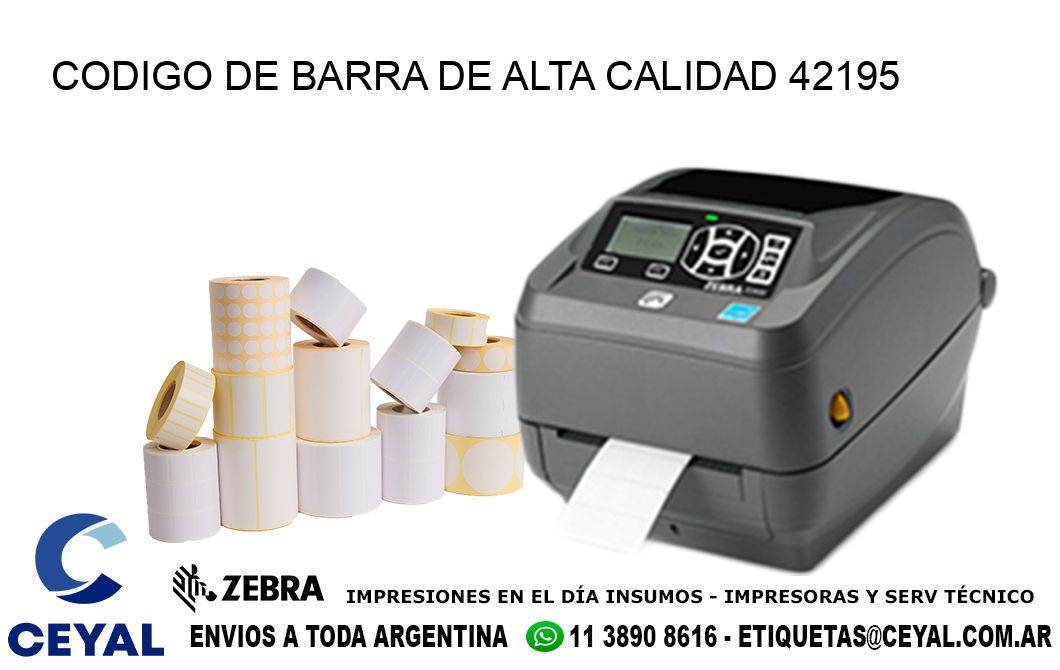 CODIGO DE BARRA DE ALTA CALIDAD 42195
