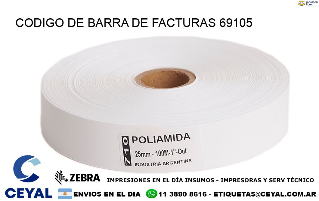 CODIGO DE BARRA DE FACTURAS 69105