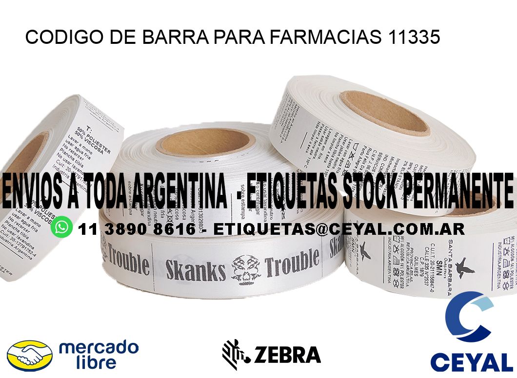CODIGO DE BARRA PARA FARMACIAS 11335