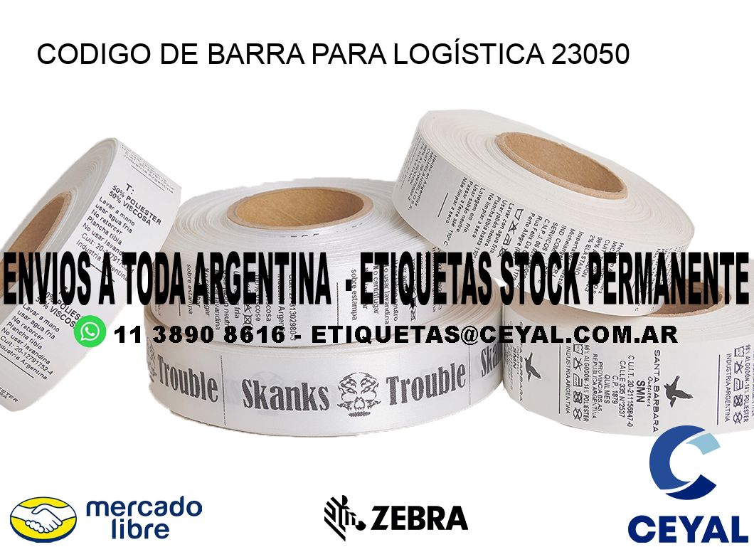 CODIGO DE BARRA PARA LOGÍSTICA 23050