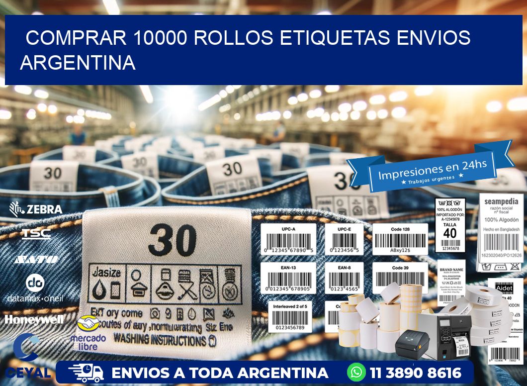 COMPRAR 10000 ROLLOS ETIQUETAS ENVIOS ARGENTINA