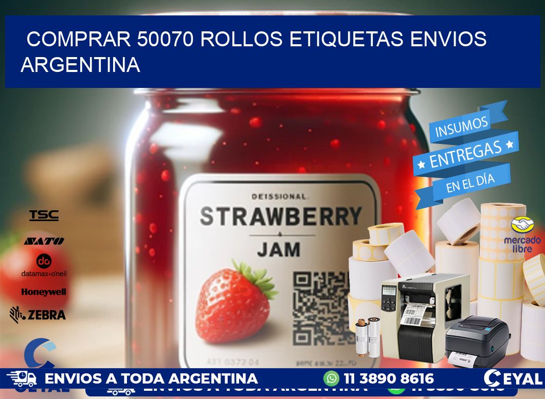COMPRAR 50070 ROLLOS ETIQUETAS ENVIOS ARGENTINA