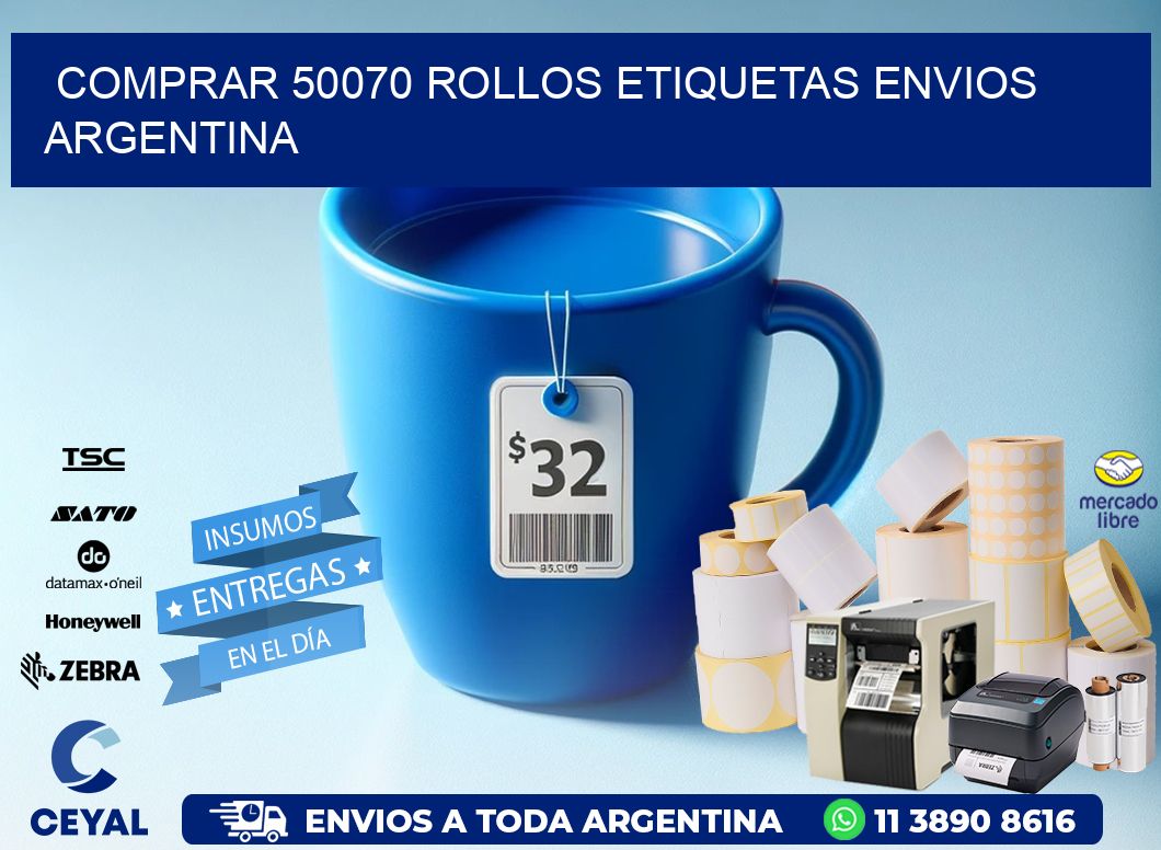 COMPRAR 50070 ROLLOS ETIQUETAS ENVIOS ARGENTINA