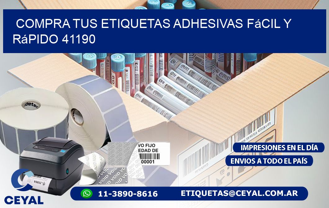 Compra tus Etiquetas Adhesivas Fácil y Rápido 41190