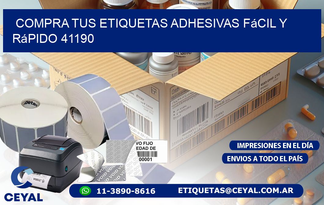 Compra tus Etiquetas Adhesivas Fácil y Rápido 41190