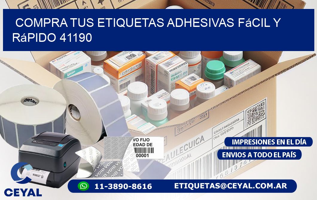Compra tus Etiquetas Adhesivas Fácil y Rápido 41190