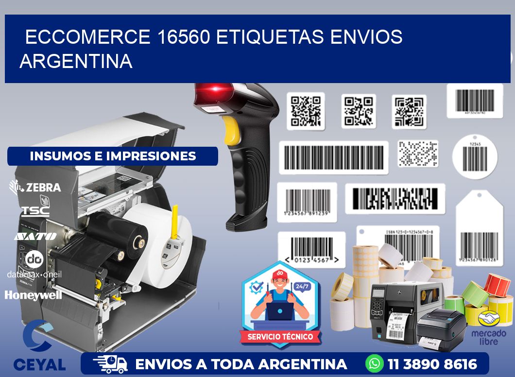 ECCOMERCE 16560 ETIQUETAS ENVIOS ARGENTINA
