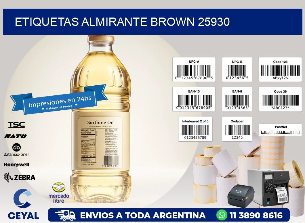 ETIQUETAS ALMIRANTE BROWN 25930