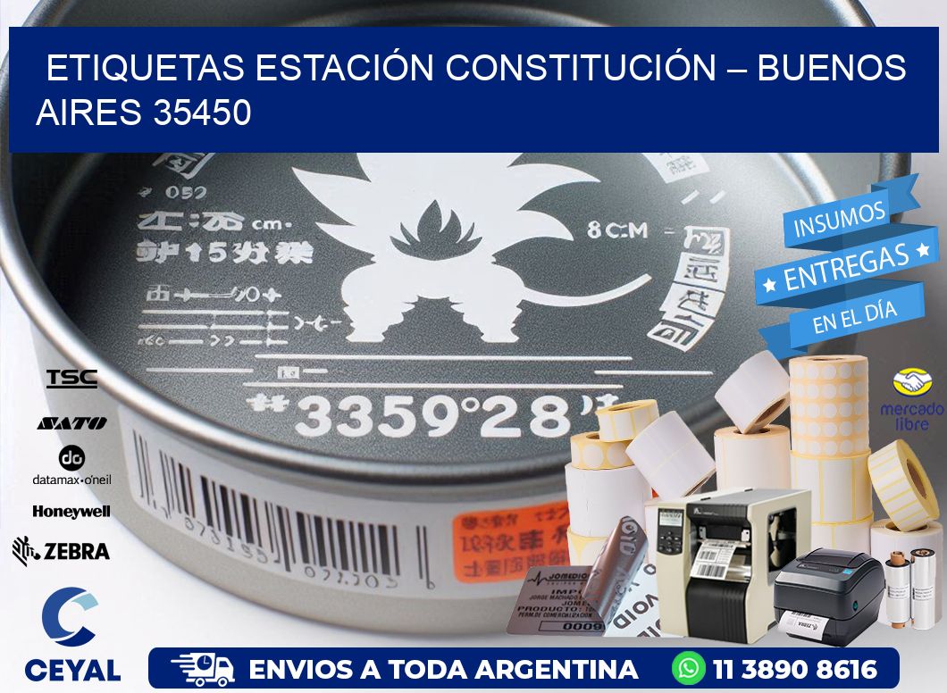 ETIQUETAS ESTACIÓN CONSTITUCIÓN – BUENOS AIRES 35450