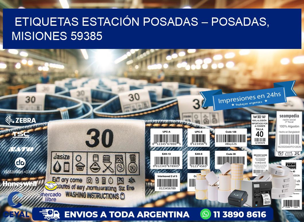 ETIQUETAS ESTACIÓN POSADAS – POSADAS, MISIONES 59385