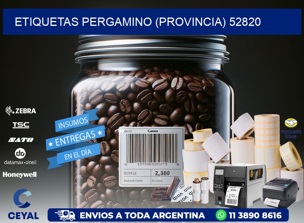 ETIQUETAS PERGAMINO (PROVINCIA) 52820