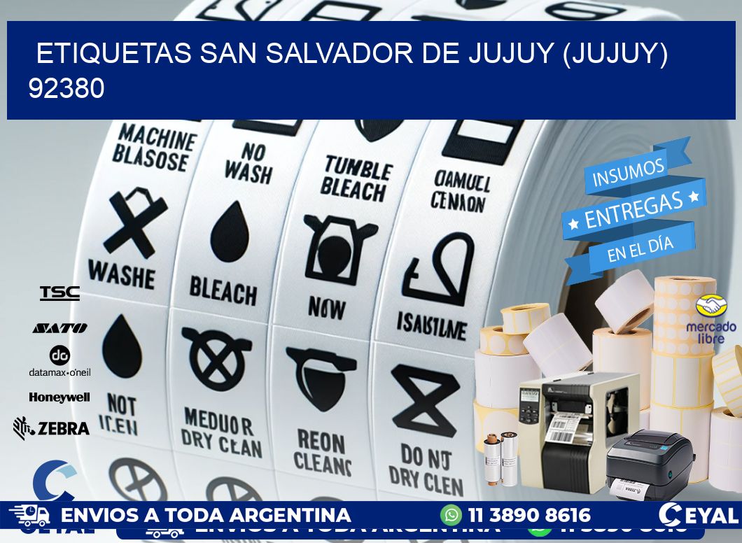 ETIQUETAS SAN SALVADOR DE JUJUY (JUJUY) 92380