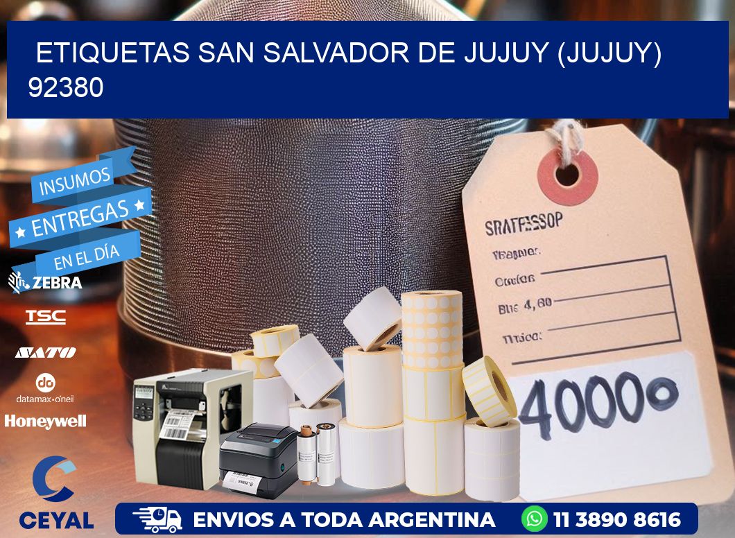 ETIQUETAS SAN SALVADOR DE JUJUY (JUJUY) 92380