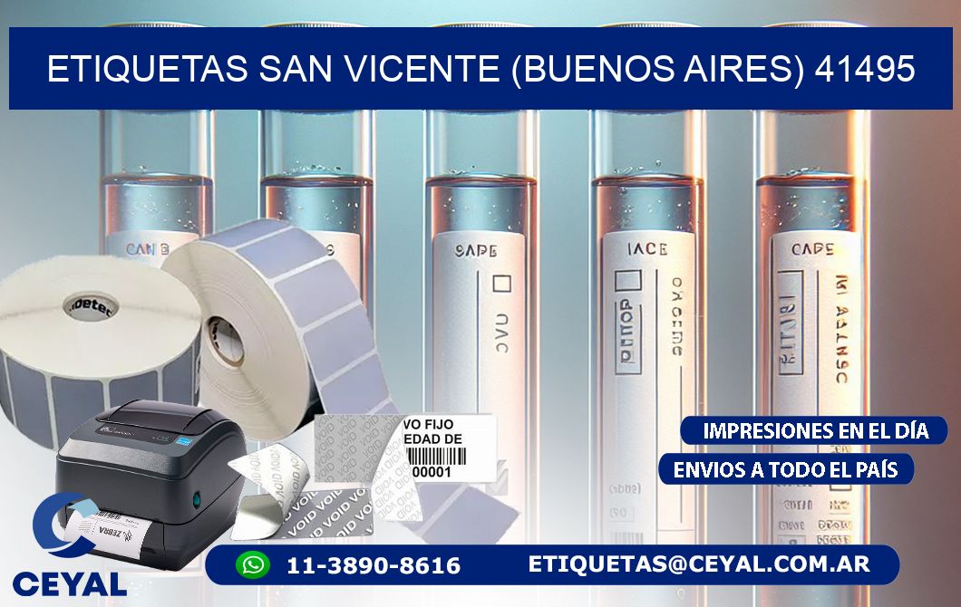 ETIQUETAS SAN VICENTE (BUENOS AIRES) 41495