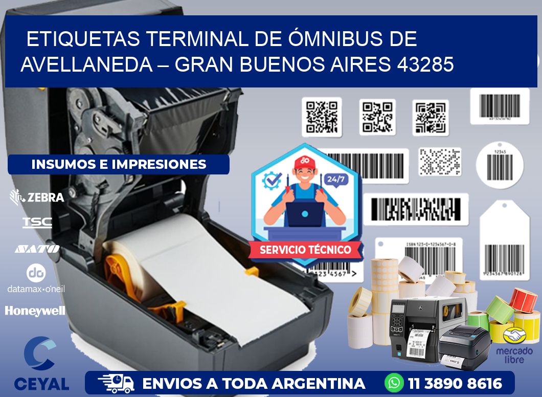 ETIQUETAS TERMINAL DE ÓMNIBUS DE AVELLANEDA – GRAN BUENOS AIRES 43285