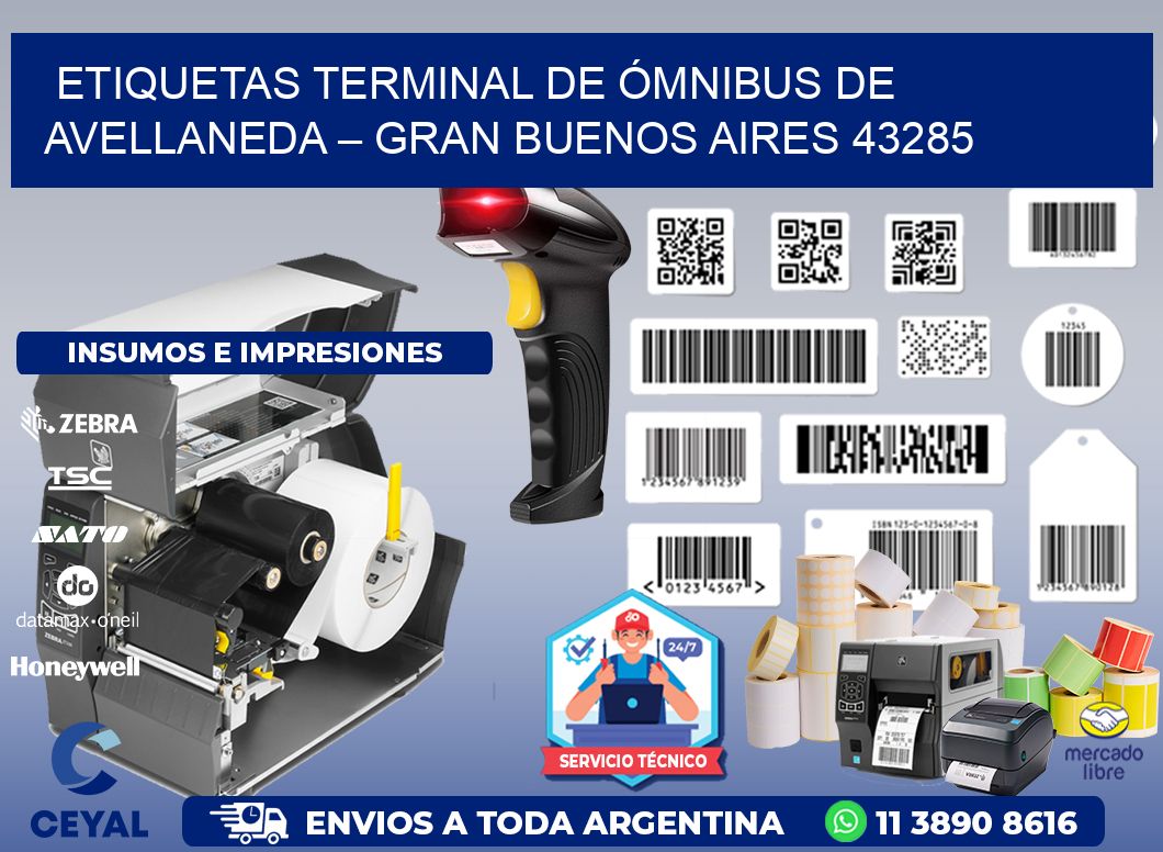 ETIQUETAS TERMINAL DE ÓMNIBUS DE AVELLANEDA – GRAN BUENOS AIRES 43285