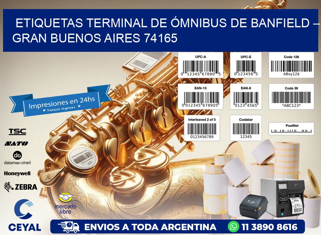 ETIQUETAS TERMINAL DE ÓMNIBUS DE BANFIELD – GRAN BUENOS AIRES 74165