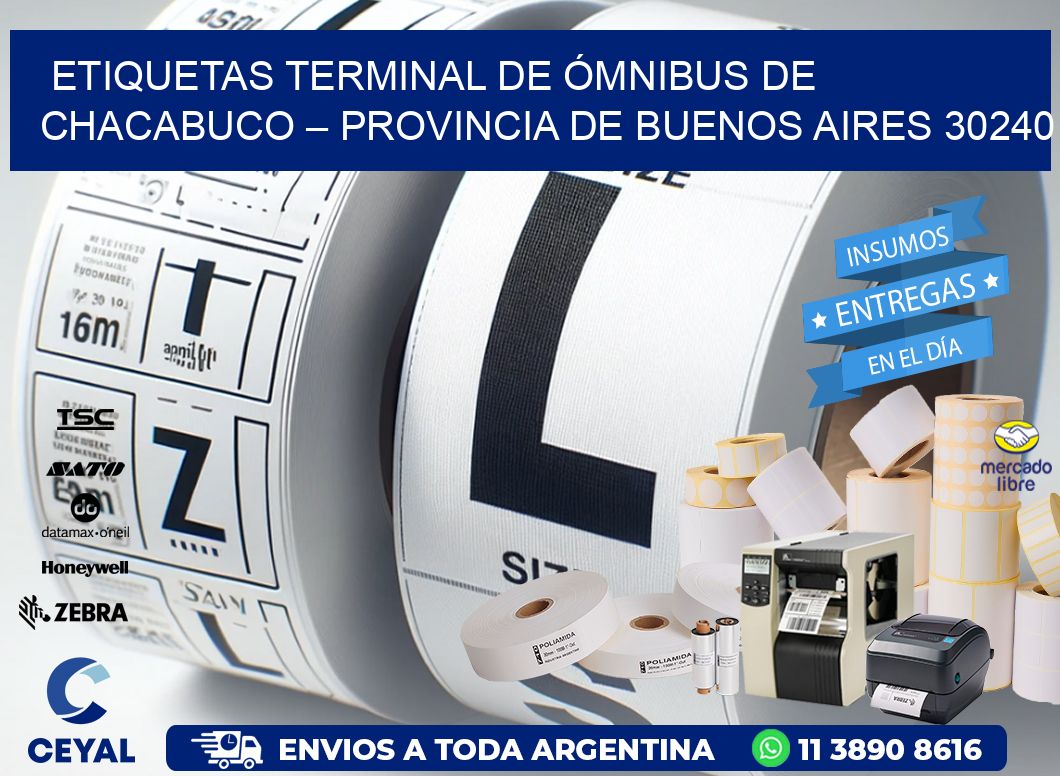 ETIQUETAS TERMINAL DE ÓMNIBUS DE CHACABUCO – PROVINCIA DE BUENOS AIRES 30240