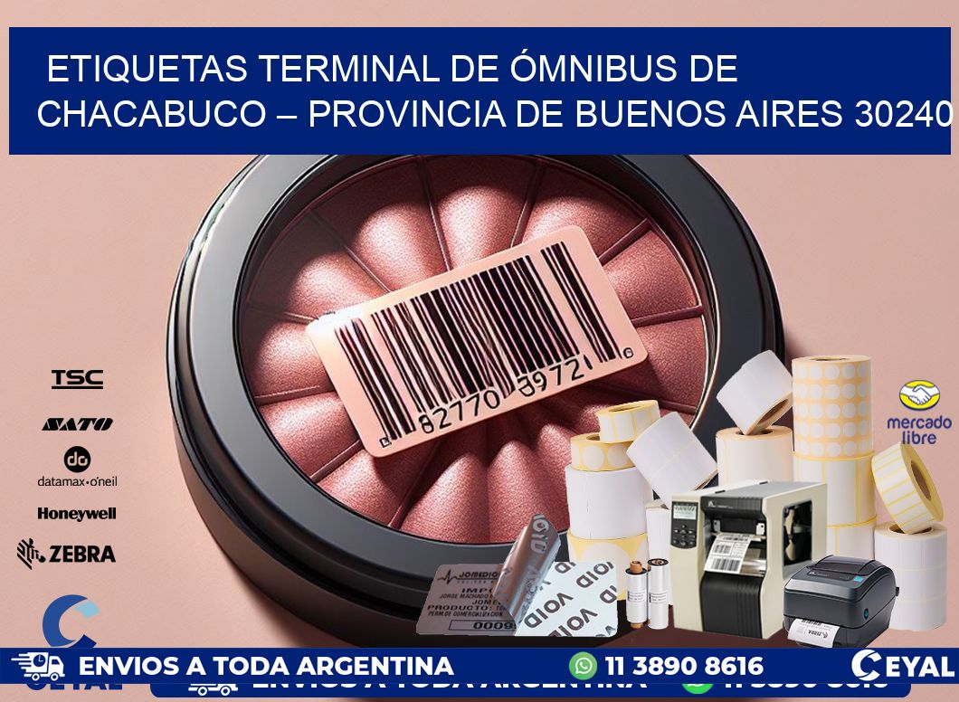 ETIQUETAS TERMINAL DE ÓMNIBUS DE CHACABUCO – PROVINCIA DE BUENOS AIRES 30240
